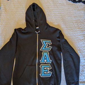 SAE Sigma Alpha Epsilon Zip up Jacket Letters - M